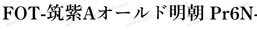 FOT-筑紫Aオールド明朝 Pr6N字体转换